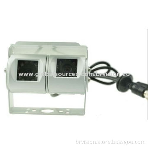 Night-vision Rearview Camera with Aluminum Housing and Dual Lens for Caravan